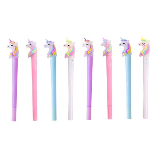 HAPINARY 8St Einhorn Lichtstift gel pen set gel pens set Gelstift-Set Ausstellung süßer Stift Punkt weihnachten kugelschreiber bezaubernde Gelstifte Stift für Studenten Kieselgel von HAPINARY