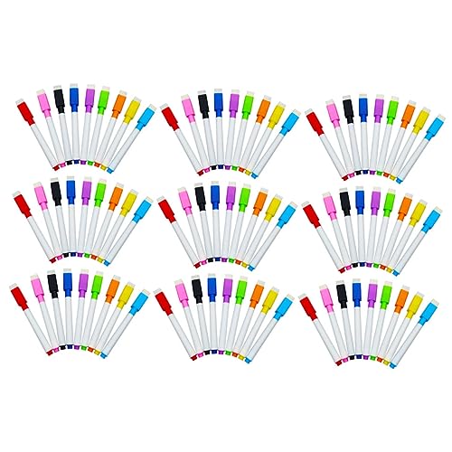 HAPINARY 90st Wischen Sie Den Marker Mit Einer Bürste Ab Whiteboardstift Whiteboard-marker Für Die Schule Löschbarer Stift Trockenlöschstift Whiteboard Magnetisch Colorful Plastik von HAPINARY