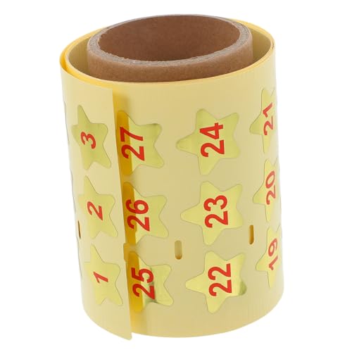 HAPINARY 99 Stk Pentagramm-Aufkleber Deckenventilator Selbstklebende Aufkleber Herd Glühbirnen party zubehör nummern aufkleber Getränkemarker für Gläser lustige Getränkemarker Papier Golden von HAPINARY