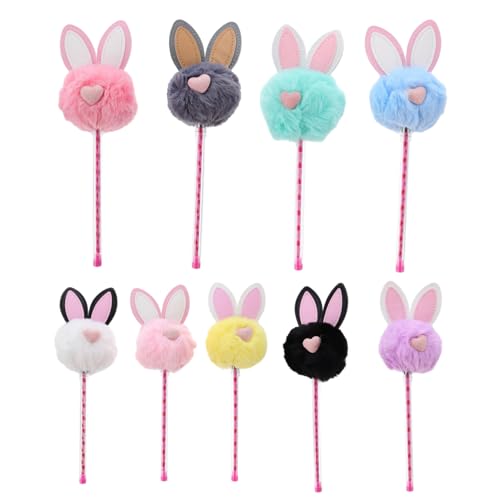 HAPINARY 9St gelstifte gelpen gel roller pen geschenktasche ostern stuffed soft toys Plüsch-Kaninchen-Gelstift Signatur-Gelstift für das Büro Cartoon-Gelstift Büro-Gelstift Plüschstoffe von HAPINARY