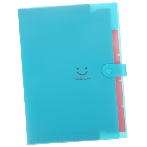 HAPINARY A4 Ordner Büro Erweitern Bindemittel Erweiterbar Halter Artikel Papier Registerkarten Datei Organizer-behälter Schreibtisch-organizer Unterlagen Schubladen-organizer Brief Pp Blue von HAPINARY