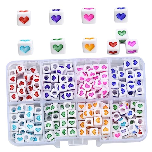 HAPINARY Acryl Herzperlen Set Bunte DIY Perlen Zum Auffädeln Für Armbänder 1 Box Mit Kristallklaren Pastellfarbenen Perlen Für Kreative Schmuckherstellung Und Kunsthandwerk von HAPINARY