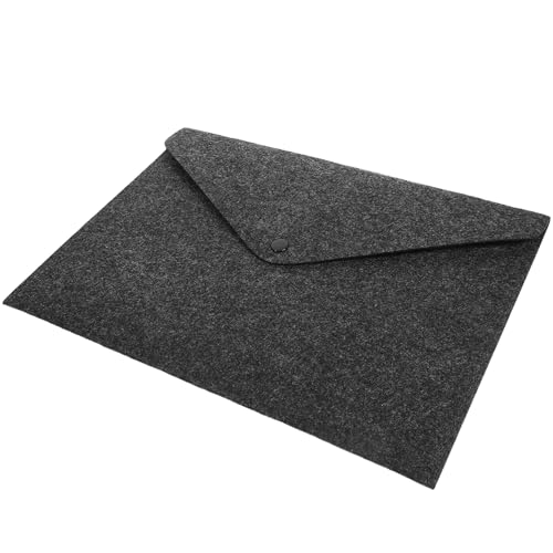 HAPINARY Aktenordner aus Filz felt file folders Aufkleber Tasche Aktenordnerhalter Magazin Kabel dokumentieren zusammenklappbar Fall Deckel Beutel Organisator aus Papier Dark Grey von HAPINARY