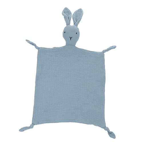 HAPINARY Beruhigendes Handtuch aus reiner Baumwolle Mädchen Träger Hase Babydecke weihnachtsgeschenk schmusedecke Sicherheitsdecke aus Baumwolle -Baumwolldecke Blue von HAPINARY