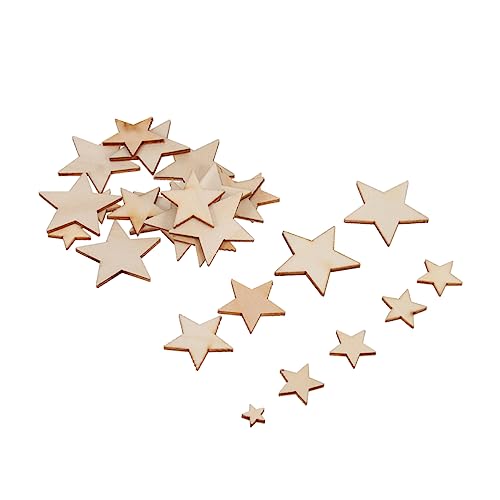 HAPINARY Blanko Stern Holzscheiben Für DIY Bastelarbeiten Unbehandelte Holzsterne Für Dekoration Scrapbooking Und Kreative Projekte 10mm Durchmesser Ideal Für Hochzeiten Und von HAPINARY