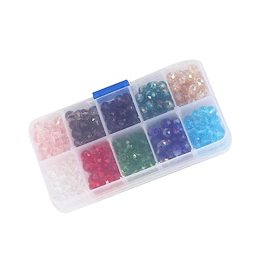 HAPINARY Bunte 8mm Glasperlen Für Schmuckherstellung Bicone Spacer Beads Zum Auffädeln Für Armbänder Und Halsketten Ideal Für DIY Bastelprojekte Und Kreuzstich von HAPINARY