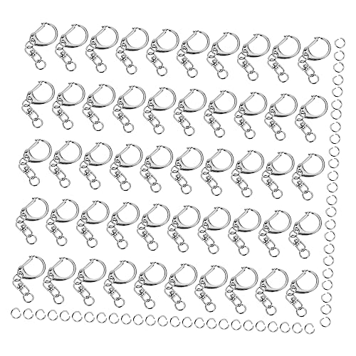 HAPINARY C Förmige Federhaken Aus Robuste Schlüsselanhänger Und Schlüsselketten Zubehör Silberfarben Ideal Für Bastelprojekte Und Schlüsselorganisation von HAPINARY
