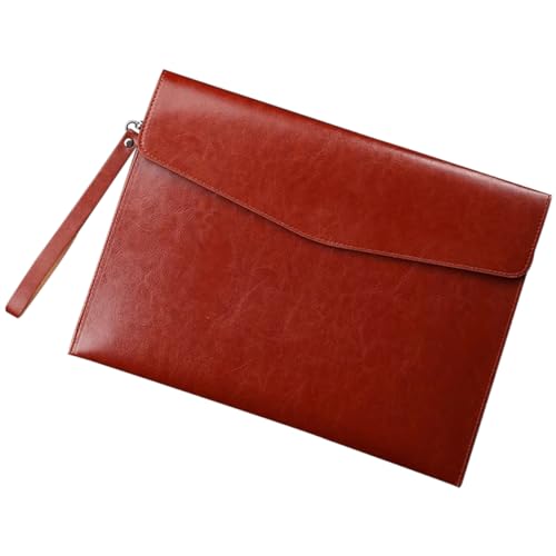 HAPINARY Dateien Organizer Kartenhalter Für Frauen Dokumentenmappe Ordner Ordner Dokumenttasche Taschen Reiseverpackungswürfel Tragen Beutel Büroordner Umhängetasche Männer Gürtel Brown Pu von HAPINARY