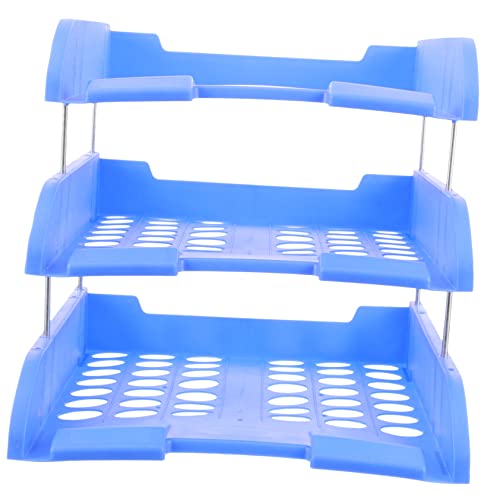 HAPINARY Dateiorganisator schreibtischgestell tischregal schreibtisch aufbewahrungskiste Schreibtischablage Papier Desktop-Organizer Zeitschriftenhalter für den Schreibtisch Plastik Blue von HAPINARY