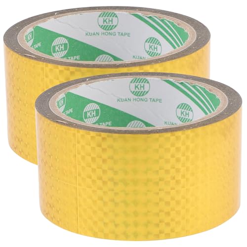 HAPINARY Dekoband Selbstklebend Paket Klebeband Geschenkverpackungsband Multifunktionales Dekoband Für Hochwertige Packbänder Für Diy x 50m Goldene Karomuster Ideal Für Verpackungen Und von HAPINARY