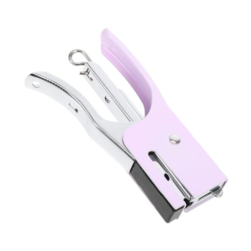 HAPINARY Hefter in der Hand Office stapler - Bürohefter Desk stapler - Schreibtischhefter Mini-Booklet Unterrichtsmaterialien Handhefter zum Basteln Nagelhefter Metall Violett von HAPINARY