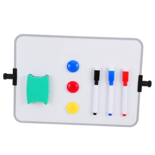 HAPINARY Kleines, Trocken Abwischbares Whiteboard Mit Ständer, Doppelseitiges Desktop-board, Magnetische Whiteboard-staffelei, 3 Marker, 3 Magnete, 1 Radiergummi, Für Schüler, Die Notizen von HAPINARY