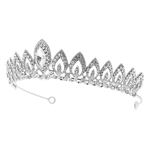 HAPINARY Meerjungfrau Krone für Mädchen Kuchen Kostüme Geschlecht offenbaren haar zubehör haaraccessoires Strasskrone birthday crown Hochzeit Brautkrone Hochzeitsbrautkrone Legierung Silver von HAPINARY