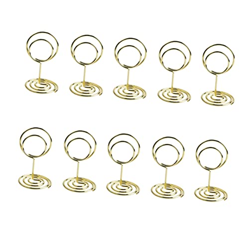 HAPINARY Memo Clips 50mm Tischkartenhalter Für Hochzeit Und Büro Goldene Clips Mit Stabilem Standfuß Für Kreative Dekorationen Und Platzkarten von HAPINARY