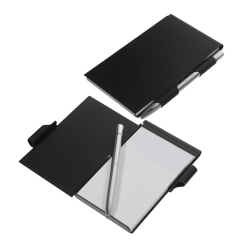 HAPINARY Aluminium-notizbuch Mit Stift Mini-notizblockhalter-set Für Die Tasche Wiederverwendbares Notizbuch Für Tragbaren Notizblock Schreibheft von HAPINARY