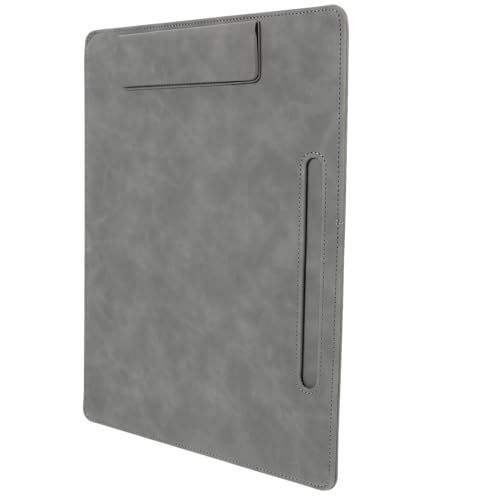 HAPINARY Ordnerbrett write board aktenordner Schreibunterlage Schreibmappe mit Klemmbrett cartape Zwischenablageordner Planke Bleistiftskizze Zwischenablage Office-Dokumentenclip Pu Grey von HAPINARY