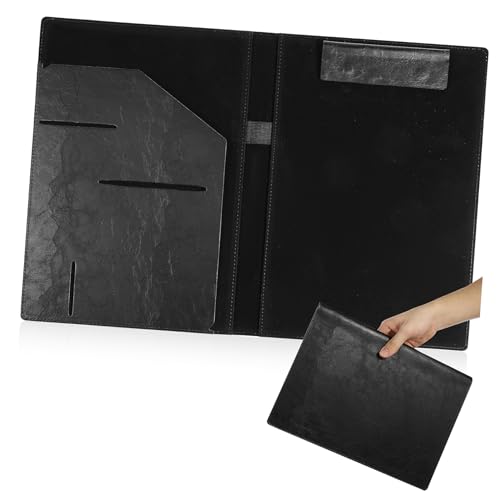 HAPINARY Ordnerschiene Padfolio Für Frauen Büromappen Dokumenten-organizer-folio Klemmbrett-portfolio Geschäftlicher Ordner Zwischenablage Business-portfolio-männer Planerordner Black Pu von HAPINARY