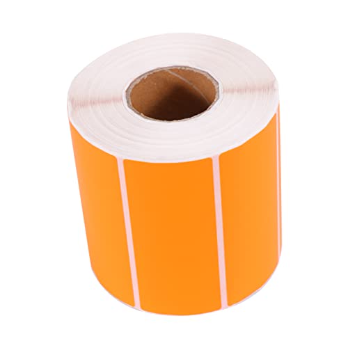 HAPINARY Papieretikett Katzenbandabroller Markierungen Runde Aufkleber Klebeetiketten Scrapbooking-aufkleber Selbstklebendes Klebeetikett Barcode-papier, Etikettenpapier Die Marke Orange von HAPINARY