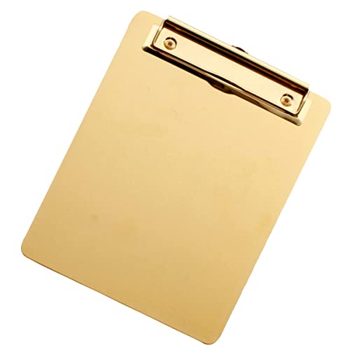 HAPINARY Papierhalter Klemmbrett Dokumentenspeicher A4-Papier tragbares Klemmbrett Low-Profile-Zwischenablage Klemmbrett A4 write board büroartikel A4-Klemmbrett a4 büroklammer brett Golden von HAPINARY