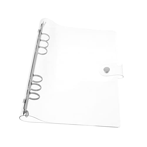 HAPINARY Pvc-kontobuch Notizbücher Inhaber Scheckbuchbinder Buchbinderringe Ringbuch-notizbuchhülle Ordner-ordner Loseblattbuch Gestell Kette Mini-ordner Einsteller Aluminiumlegierung Weiß von HAPINARY