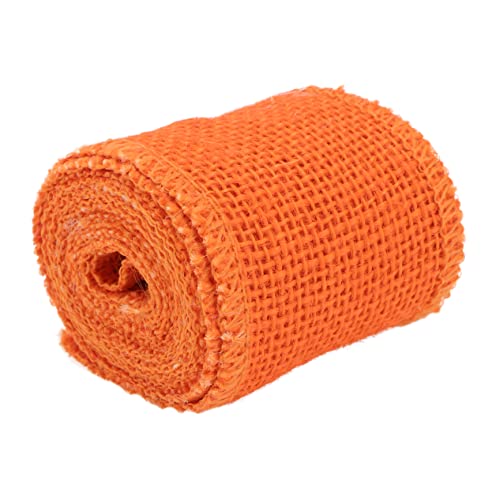 HAPINARY Rollen gelbes Sackleinenband Bastelband Juteband natürliches Band Jute Sackleinen Schleifenband Weihnachtsbaumgirlande Weihnachtskranzband Dekor Sackleinenband gelb Orange von HAPINARY