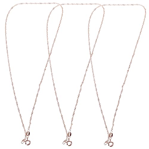 HAPINARY Rosegold Wasserwellenkette Damen Halskette Lange DIY Schmuckkette Für Schmuckherstellung Elegante Ketten Für Layering Und Alltag von HAPINARY