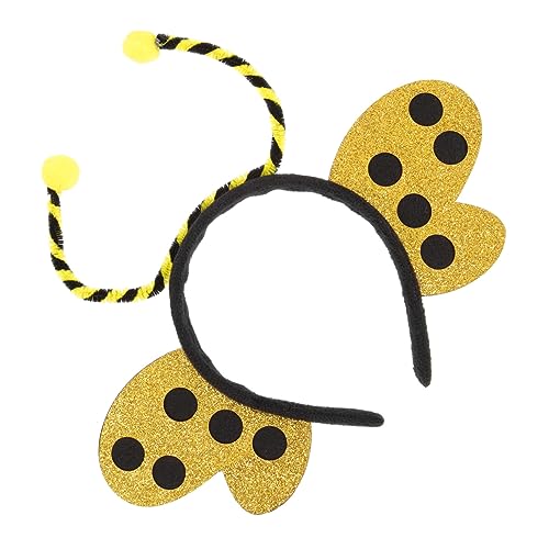 HAPINARY Schmetterlings-stirnband Entzückender Kinderkopfschmuck Fliegenkopfbedeckung Haarschmuck Für Kinder Stirnbänder Für Kinder Tiere Stirnband Bommel Haarband Yellow Plastik von HAPINARY