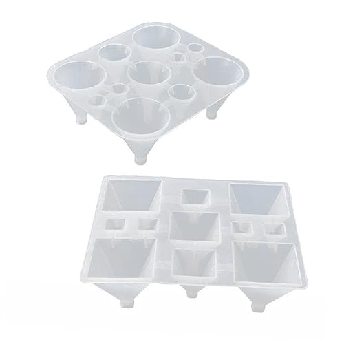 HAPINARY Silikon-fondant-formen-set 11 Gitter Kegelform Kristall Antihaftbeschichtet für Kuchendekor Schokoladenherstellung von HAPINARY