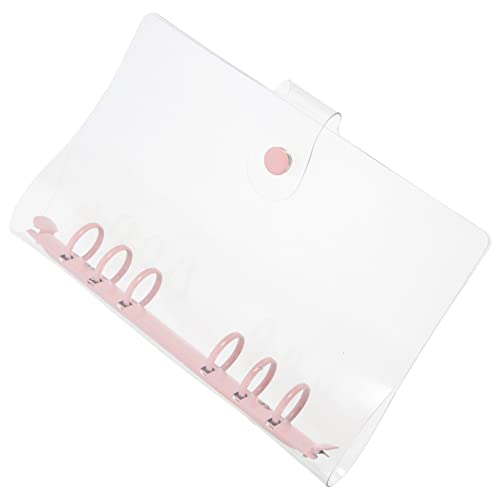 HAPINARY Transparente Loseblattkassette Büromappen Ring Reiseordner Büroklammern Büro-Aktentasche Patch aktenordner briefumschlag Bindemittel Notebook-Hülle Datei-Organizer-Ordner PVC Rosa von HAPINARY