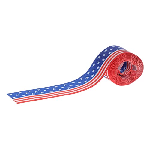 HAPINARY Usa Flagge 1 Rolle zum Unabhängigkeitstag künstliche blüten artificial flower Dekor Kuchenverpackungsbänder geschenkband Schleife Polyesterband zum Thema Festival US Flagge von HAPINARY