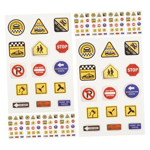 HAPINARY Verkehrszeichen Aufkleber Für DIY Straßenverkehrszeichen Sticker Für Spielzimmer Und Klassenzimmer Lernwerkzeug Zur Verkehrssicherheit Und Dekoration Für von HAPINARY