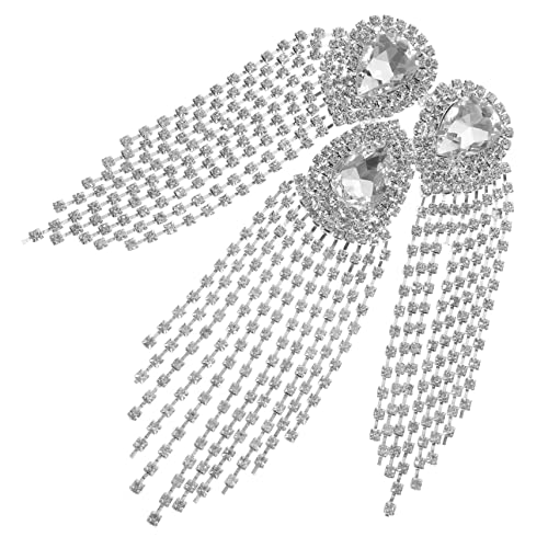 HAPINARY Wassertropfen-Quasten-Diamantblume Paillette Schuhputzset Strasskette zum Basteln Gel Glanz abstecknadeln hochzeitsdeko dekoration Brosche Patches Kleidungsflicken Legierung Silver von HAPINARY