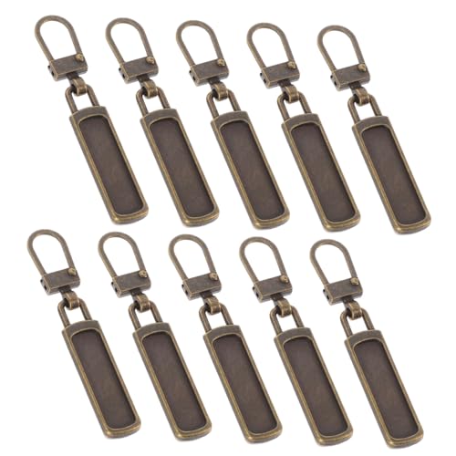 HAPINARY Zipper Pulls Abnehmbare Reißverschluss Schieber Kupferfarbe Für Taschen Bekleidung Und Schuhe Reparaturset Für Reißverschlüsse Universal Zipper Slider von HAPINARY