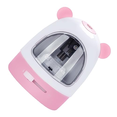 HAPINARY elektrischer Bleistiftspitzer automatischer elektrischer Schärfer dosenspitzer kinder electric pencil sharpener schreibwaren praktischer Bleistiftspitzer Plastik Rosa von HAPINARY