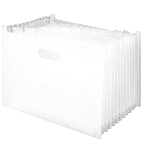 HAPINARY kleiner Aktenorganisator Organisation Dateien Multi-Grid-Dateiordner Ordner-Organizer Papier briefhalter aufbewahrungssack Aktenordner für den Haushalt Tasche für Akte Plastik Weiß von HAPINARY