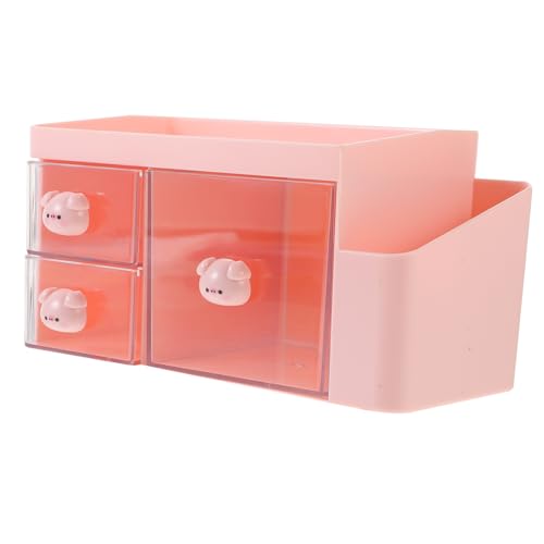 HAPINARY multifunktionaler DIY Desktop-Stifthalter Schreibtischzubehör aus Netzstoff Büro- Kabel office organizer büro organizer multifunktionaler Stift-Organizer pp Rosa von HAPINARY