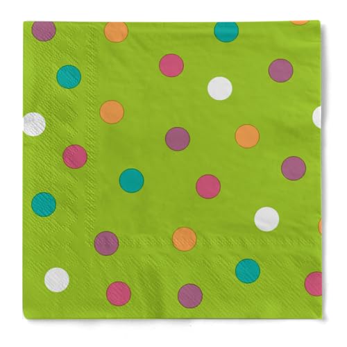 Serviette "Color Power" aus Tissue 3-lagig, 25 x 25 cm, 20 Stück von HAPPY PAPER