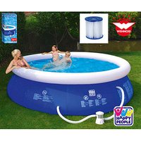 HAPPY PEOPLE® Quick-Up-Pool 3681,0 l blau 300,0 x 76,0 cm von HAPPY PEOPLE®