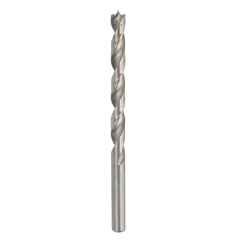 HARFINGTON Brad Point Drill Bit 5mm(0.2") Dia Straight Round Shank Drill Metric Brad Point 5.2 cm Drilling Depth Spiral Twist Drill Bits for Carpenter Woodworking Plastic Rubber von HARFINGTON