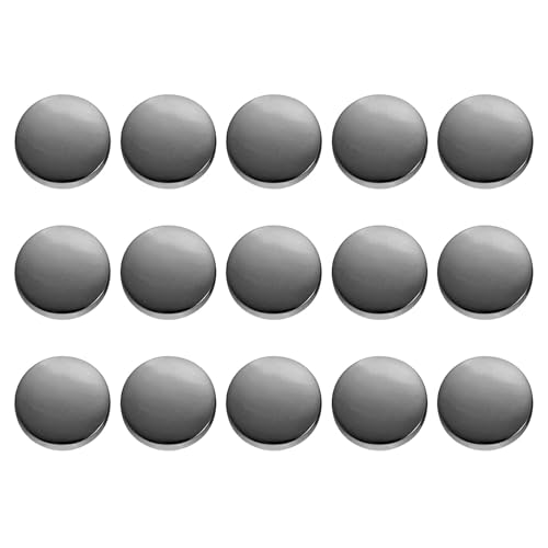 HARFINGTON Runde Metallknöpfe, 12,5 mm, Schaft aus Zinklegierung, flach, Nähen, Handwerk, Ersatzknöpfe für Kleidung, Dekoration, DIY-Zubehör, Schwarz, 15 Stück HARFINGTON Runde Metallknöpfe, 12,5 mm, Schaft aus Zinklegierung, flach, Nähen, Handwerk, Ersatzknöpfe für Kleidung, Dekoration, DIY-Zubehör, Schwarz, 15 Stück von HARFINGTON