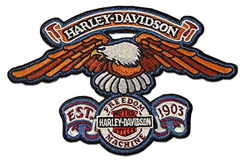 Harley-Davidson 6 in. Embroidered Eagle Freedom Machine Emblem Sew-On Patch von HARLEY-DAVIDSON