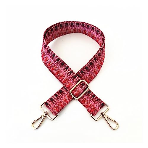 Taschengurte 3,8 cm Taschenriemen Ethnisches Gurtband Ersetzter Schultergurt 80-130 Verstellbares Umhängetaschenband Damenhandtaschenzubehör Handtaschen Schulterriemen ( Color : 17-RoseRed , Size : Si von HASMI