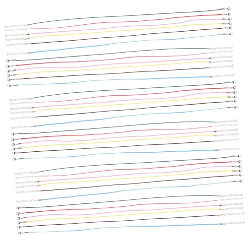 100 Stück Schnur Schmuckschnur Halskettenschnüre Kordelketten Mit Verschluss Schnur Halskette Multifunktionskabel Halskettenkordel Mit Verschluss Halskette Schnur Metall HAWILLOSCH von HAWILLOSCH