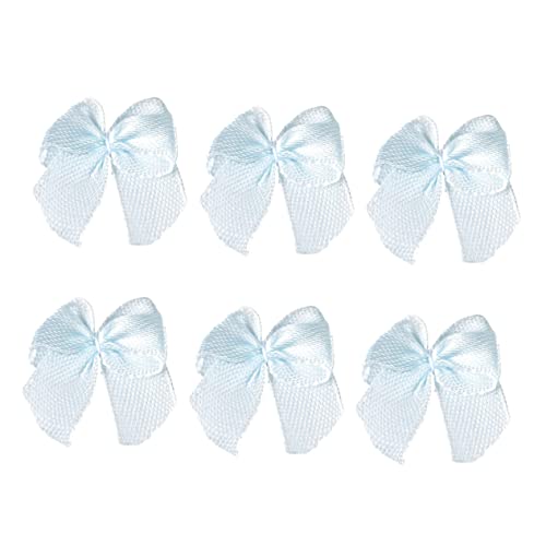 200St Schleife selber machen kleine Schleifen zum Basteln Schleifen für Bastelarbeiten Girlandendekor Mini-Bogen ribbon schienbeinschoner tape Tuch Schleife für Kleidung Blue HAWILLOSCH von HAWILLOSCH