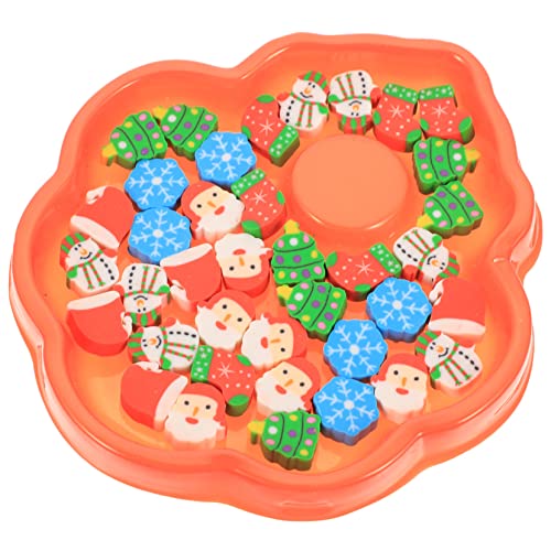 HAWILLOSCH 1 Box Cartoon Weihnachts Radiergummi Cartoon Radiergummis Schneemann Radiergummi Schulbleistift Radiergummis 3D Mini Radiergummi Spielzeug Radiergummis Für Den Täglichen Gebrauch von HAWILLOSCH