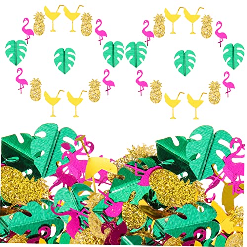 HAWILLOSCH 1 Hawaiianisches Konfetti Sommer Hawaii Party Konfetti Party Dekoratives Konfetti Hawaiianische Dekorationen Luau-tischstreuung Sommerdeko Babyparty Konfetti Tischkonfetti Plastik von HAWILLOSCH