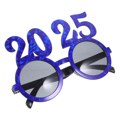 HAWILLOSCH 1 Paar 2025 Brille Frohes neues Jahr Sonnenbrille ausgefallene Silvester-Party-Brille Partygeschenke für das neue Jahr Spaßbrille party zubehör Leistungsrequisiten Partybrillen Abs von HAWILLOSCH