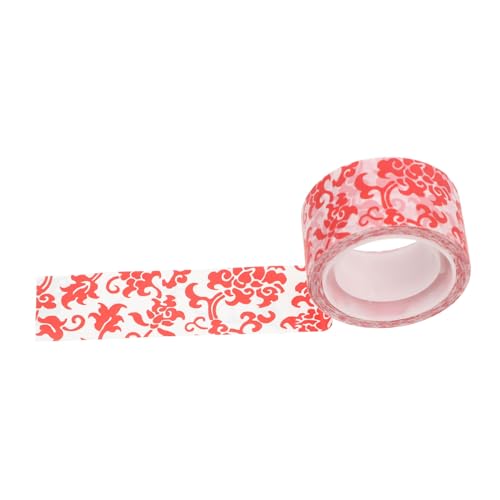 HAWILLOSCH 1 Rolle Dekoratives Klebeband Wandaufkleber Washi Tape Selbstklebendes DIY Tapes Klebeband Für Scrapbooking Dekorative Klebebänder Bastelmaterialien Scrapbooking Tape Rote Matte von HAWILLOSCH