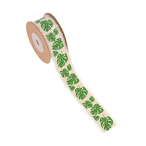 HAWILLOSCH 1 Rolle Gedrucktes Liebes band seidenband ribbon bastelbogen dekobänder Bastelband einwickeln bedrucktes Geschenkband Zierband für Topfpflanzen Bastelband machen Baumwolle Green von HAWILLOSCH