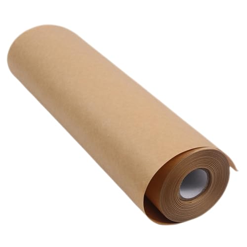 HAWILLOSCH 1 Rolle Geschenkpapier Braunes Paketpapier Pinnwandpapier Braunes Kraftpapier Postalisches Packpapier Versandpapier Blumenpapier Bastelpapier Papierverpackung Reiner Holzstoff von HAWILLOSCH